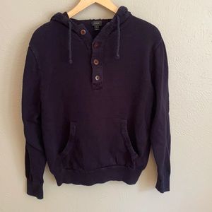J Crew Men’s Sweater Hoodie, Navy, Size Small
